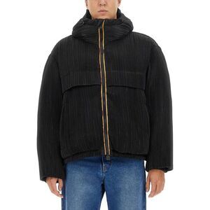 K-WAY Padded Corduroy Hooded Jacket Men BLACK Outerwear